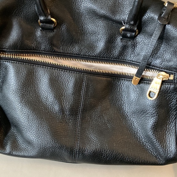 Gently used Badgley Mischka black leather bag with detachable strap - Picture 10 of 10